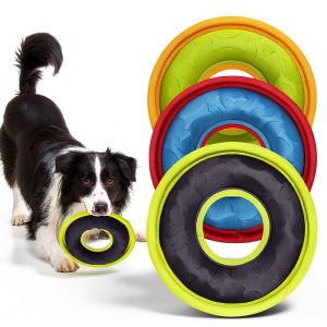 HONGEZEY Dog Flying Disc Waterproof Nylon Feeder Design-0