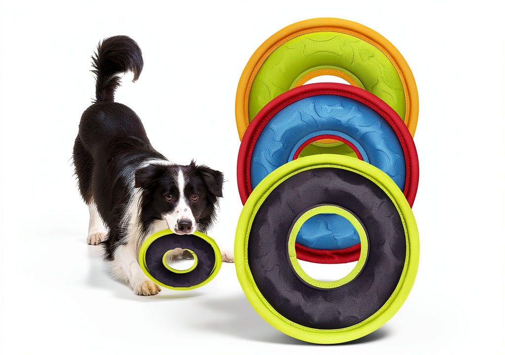HONGEZEY dog flying disc in bright colors during outdoor fetch