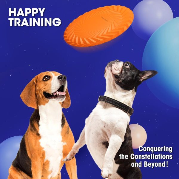 TANOFALO Dog Flying Disc TPR Soft Rubber Floating Water Toy-4