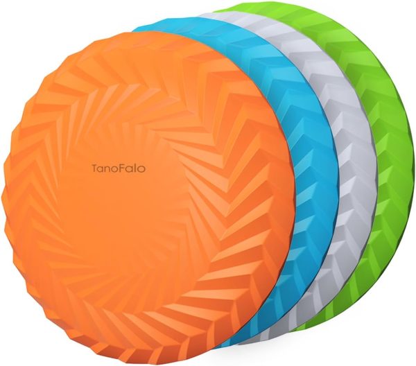 TANOFALO Dog Flying Disc TPR Soft Rubber Floating Water Toy-0