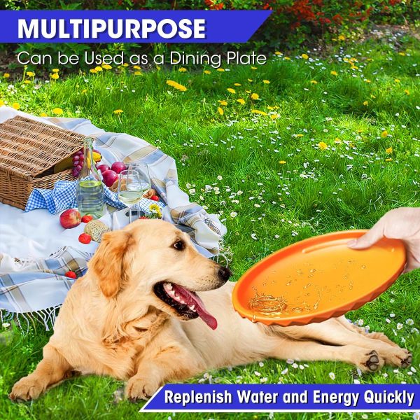 TANOFALO Dog Flying Disc TPR Soft Rubber Floating Water Toy-5