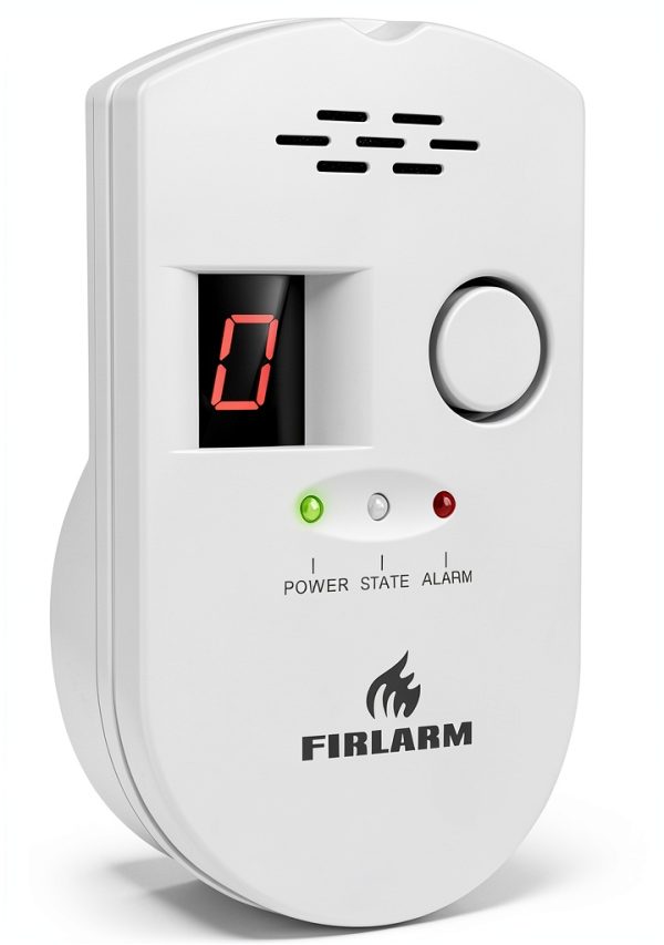 Firlarm Gas Detector Modern White Home Safety Alarm-0