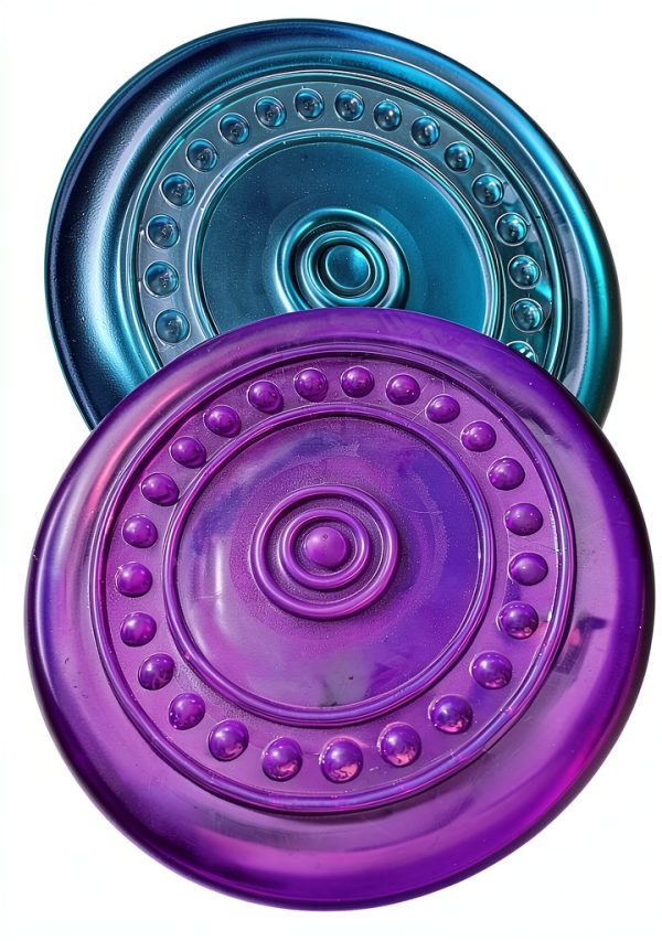 SUHEEUS Dog Flying Discs Durable Soft Rubber Chew Toy-0