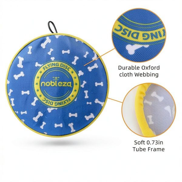 Nobleza Dog Frisbee Soft Indestructible Flying Disc Toy-2