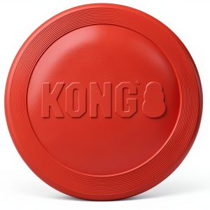 Kong Rubber Flyer Large Dog Flying Discs Red 2 Pack-0