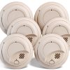First Alert Hardwired Smoke Alarm 6 Pack Battery Backup-0