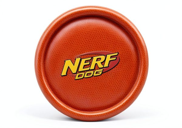Nerf Dog Nylon Flyer 9in Orange Red Visibility-4