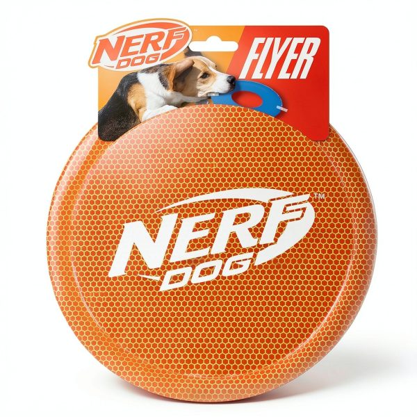 Nerf Nylon Flyer Dog Toy Gramercy Orange Disc-6