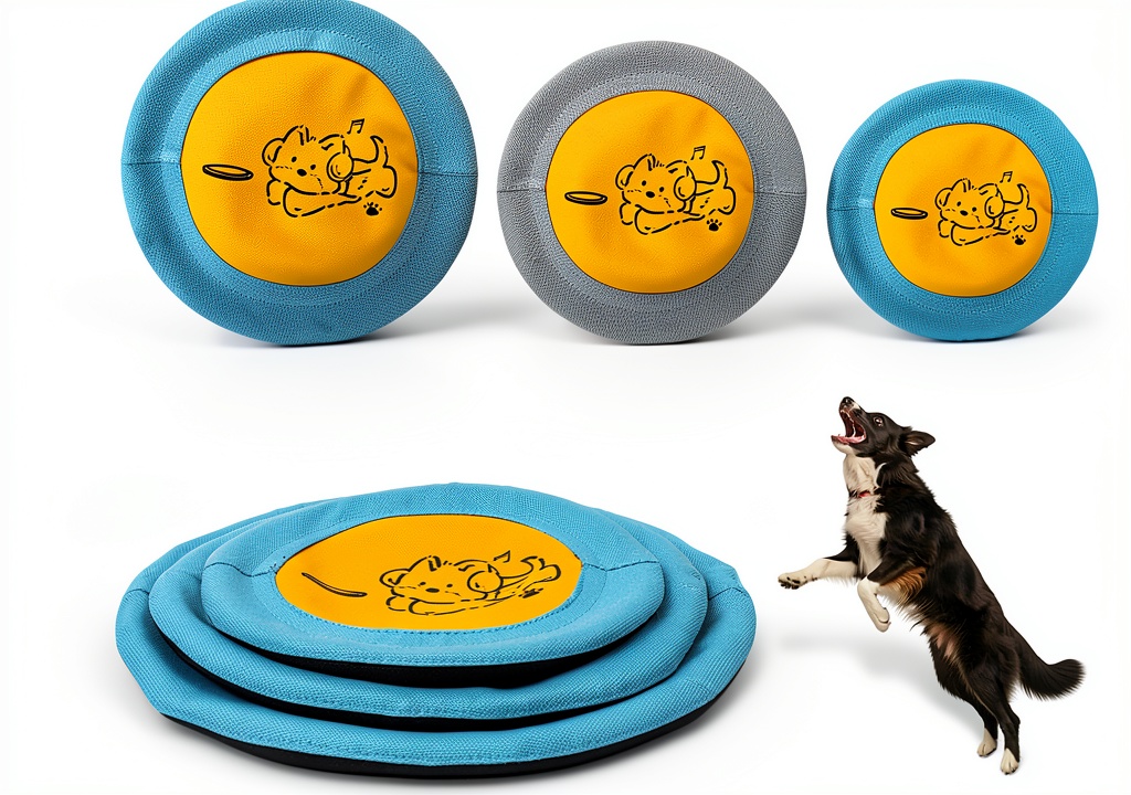 Dog catching Bifeaw flying disc at the beach