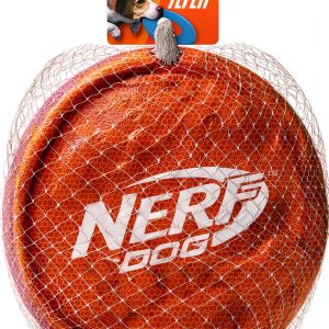 Nerf Dog Nylon Flyer 9in Orange Red Visibility-0