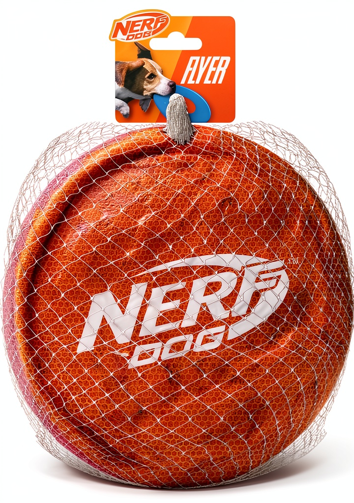 Nerf Dog Nylon Flyer being tossed on a beach