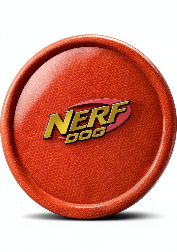 Nerf Dog Nylon Flyer 9in Orange Red Visibility-6