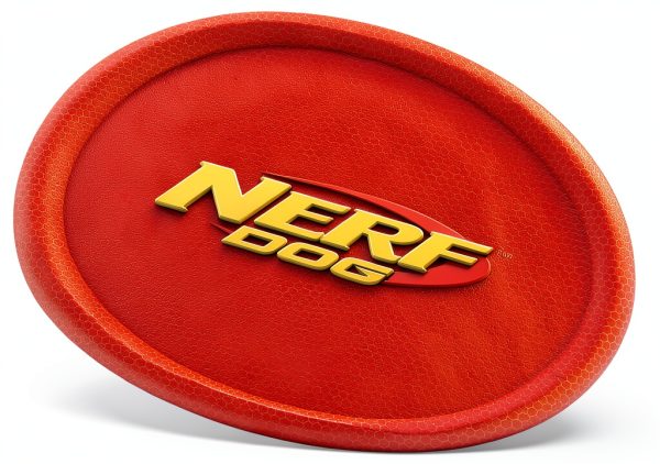 Nerf Dog Nylon Flyer 9in Orange Red Visibility-2