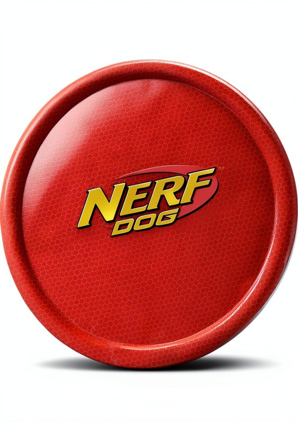 Nerf Dog Nylon Flyer 9in Orange Red Visibility-3