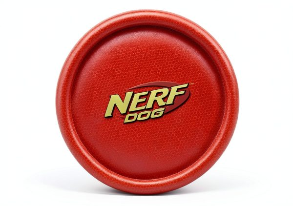 Nerf Dog Nylon Flyer 9in Orange Red Visibility-1