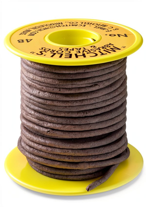 Mitchell Abrasives 48 Round Abrasive Cord, Aluminum Oxide 150 Grit .093" Diameter x 50 Feet-0